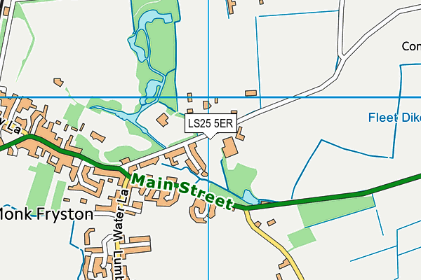 LS25 5ER map - OS VectorMap District (Ordnance Survey)