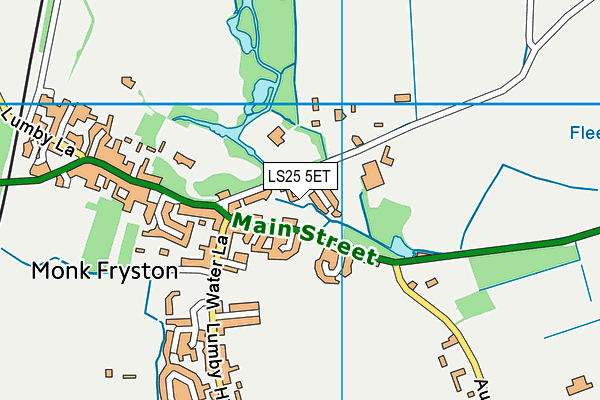 LS25 5ET map - OS VectorMap District (Ordnance Survey)