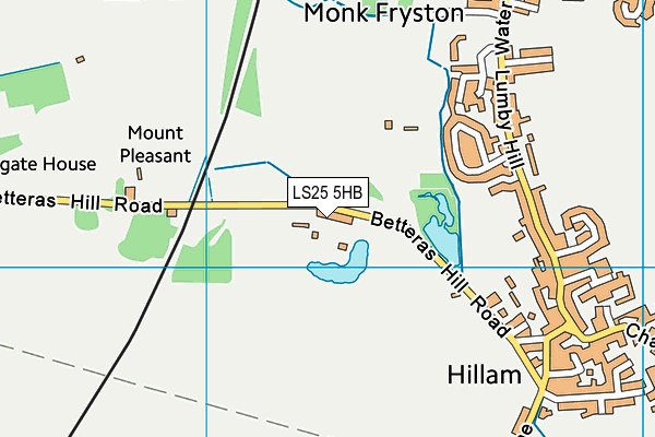 LS25 5HB map - OS VectorMap District (Ordnance Survey)