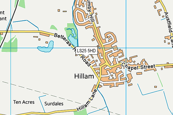 LS25 5HD map - OS VectorMap District (Ordnance Survey)