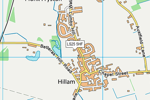 LS25 5HF map - OS VectorMap District (Ordnance Survey)