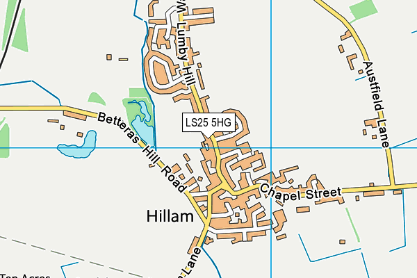 LS25 5HG map - OS VectorMap District (Ordnance Survey)