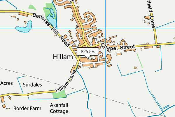 LS25 5HJ map - OS VectorMap District (Ordnance Survey)