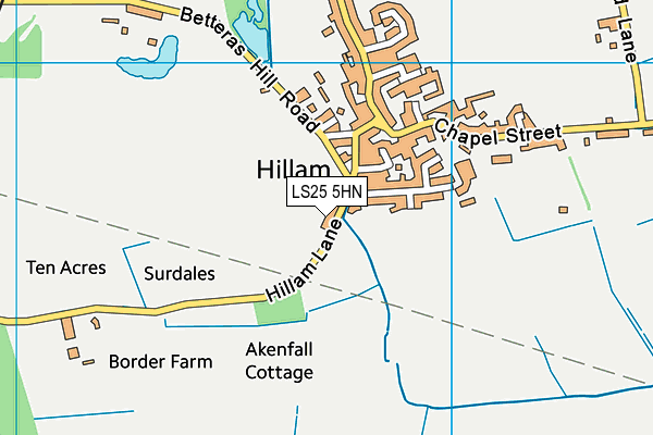 LS25 5HN map - OS VectorMap District (Ordnance Survey)