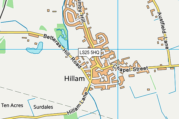 LS25 5HQ map - OS VectorMap District (Ordnance Survey)