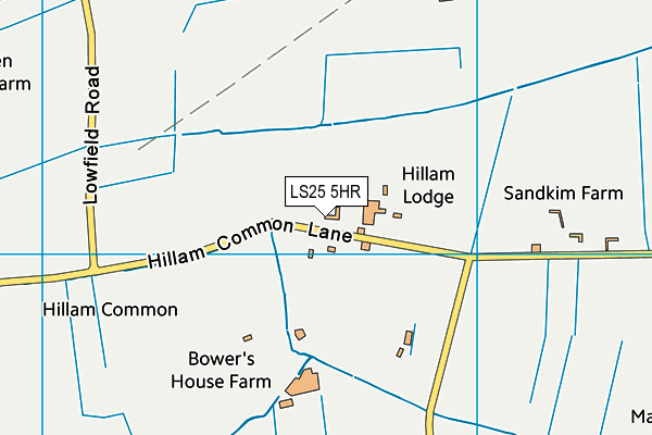 LS25 5HR map - OS VectorMap District (Ordnance Survey)