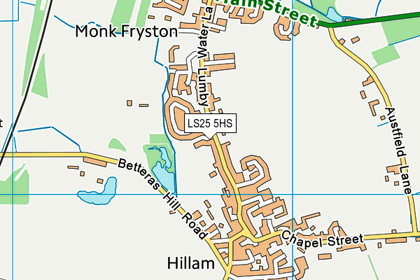 LS25 5HS map - OS VectorMap District (Ordnance Survey)