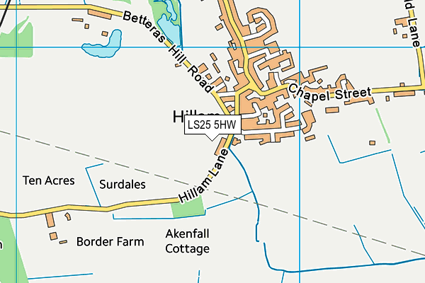 LS25 5HW map - OS VectorMap District (Ordnance Survey)