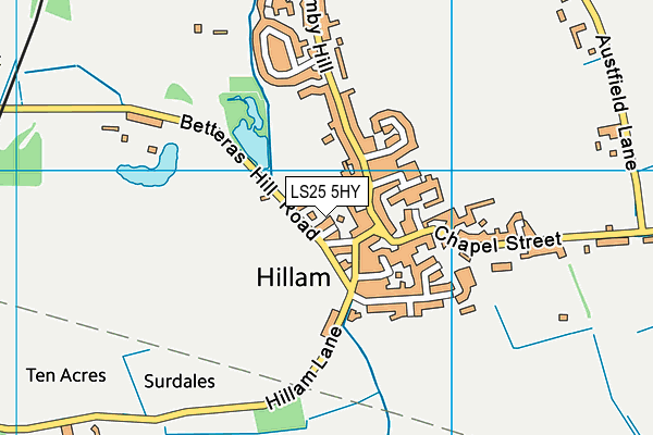 LS25 5HY map - OS VectorMap District (Ordnance Survey)
