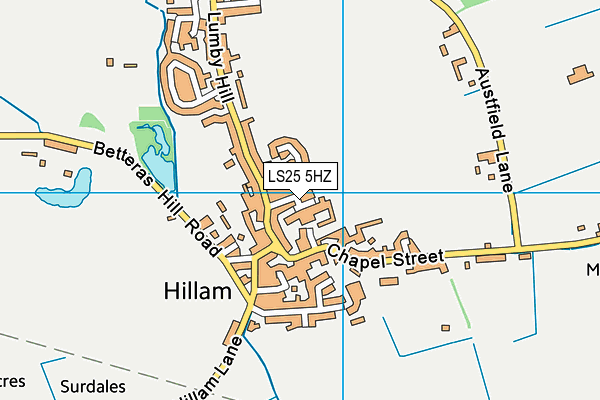 LS25 5HZ map - OS VectorMap District (Ordnance Survey)