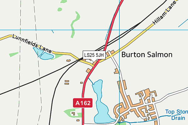 LS25 5JH map - OS VectorMap District (Ordnance Survey)