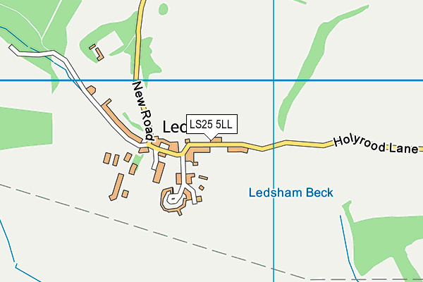 LS25 5LL map - OS VectorMap District (Ordnance Survey)
