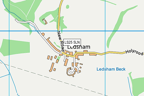 LS25 5LN map - OS VectorMap District (Ordnance Survey)