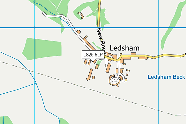 Ledsham Cricket Club map (LS25 5LP) - OS VectorMap District (Ordnance Survey)