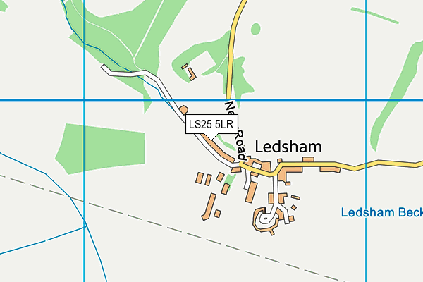 LS25 5LR map - OS VectorMap District (Ordnance Survey)