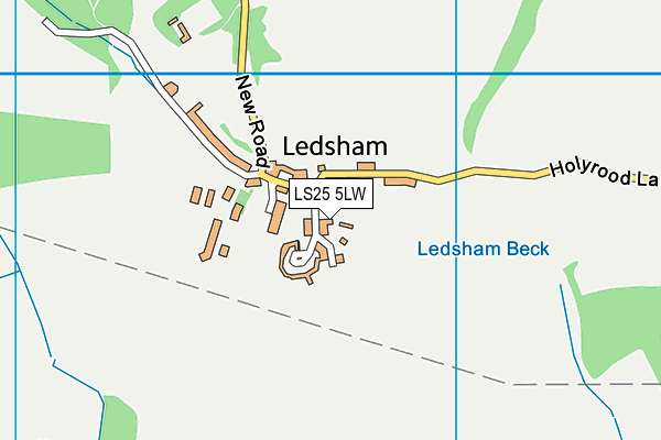 LS25 5LW map - OS VectorMap District (Ordnance Survey)