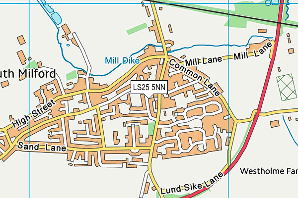 LS25 5NN map - OS VectorMap District (Ordnance Survey)