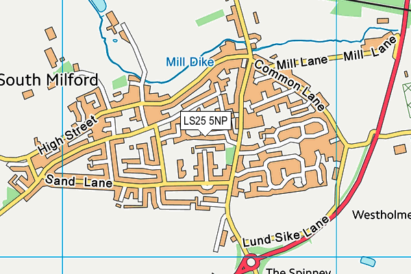LS25 5NP map - OS VectorMap District (Ordnance Survey)