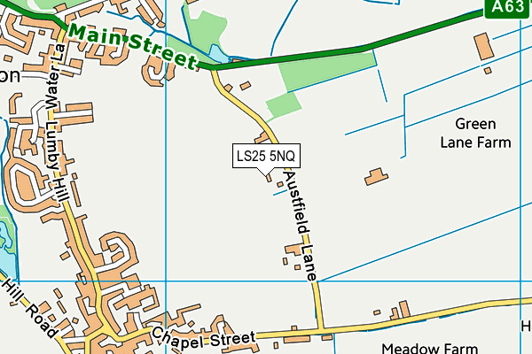 LS25 5NQ map - OS VectorMap District (Ordnance Survey)
