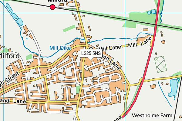 LS25 5NS map - OS VectorMap District (Ordnance Survey)