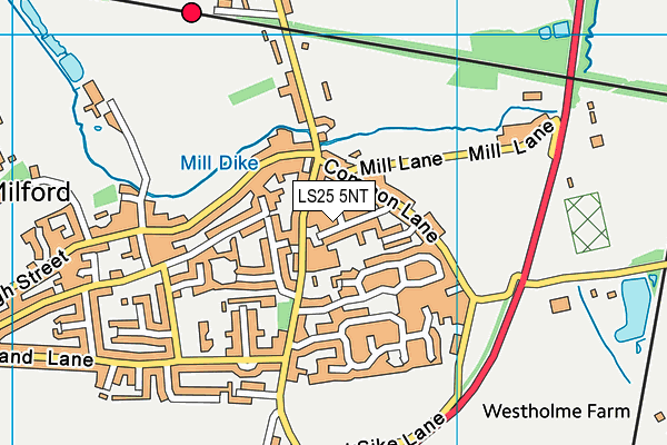LS25 5NT map - OS VectorMap District (Ordnance Survey)
