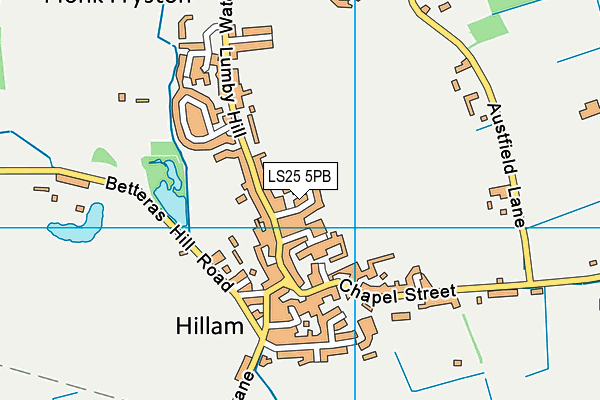LS25 5PB map - OS VectorMap District (Ordnance Survey)