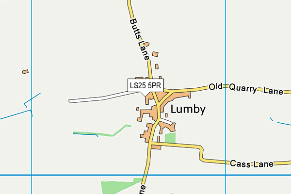 LS25 5PR map - OS VectorMap District (Ordnance Survey)
