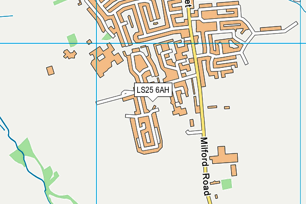 LS25 6AH map - OS VectorMap District (Ordnance Survey)