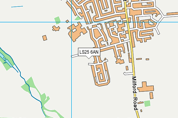 LS25 6AN map - OS VectorMap District (Ordnance Survey)