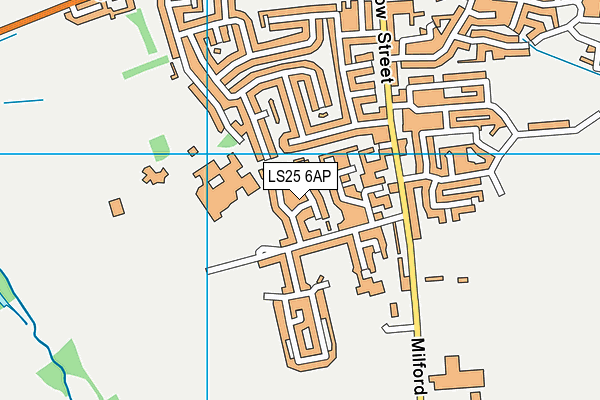 LS25 6AP map - OS VectorMap District (Ordnance Survey)