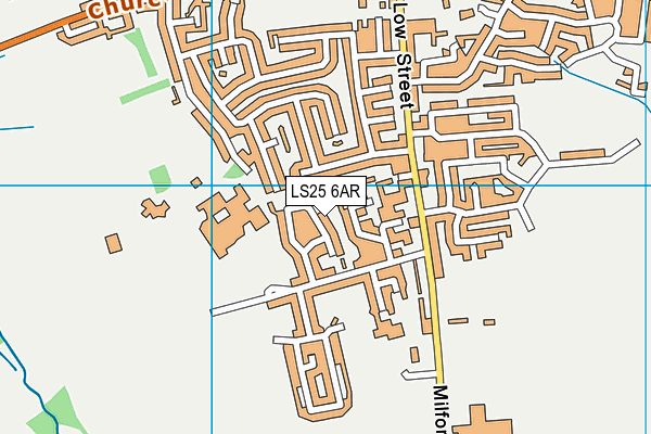 LS25 6AR map - OS VectorMap District (Ordnance Survey)