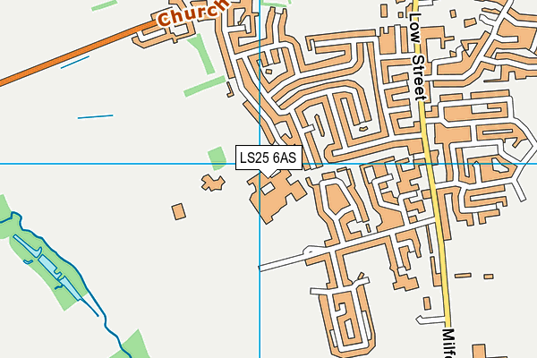 Sherburn High School map (LS25 6AS) - OS VectorMap District (Ordnance Survey)