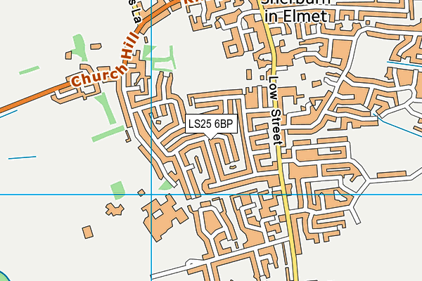 LS25 6BP map - OS VectorMap District (Ordnance Survey)