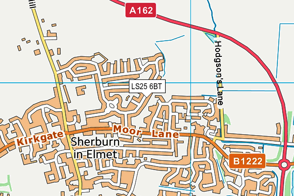 LS25 6BT map - OS VectorMap District (Ordnance Survey)