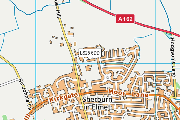 LS25 6DD map - OS VectorMap District (Ordnance Survey)
