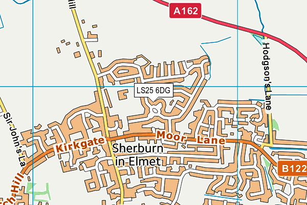 LS25 6DG map - OS VectorMap District (Ordnance Survey)