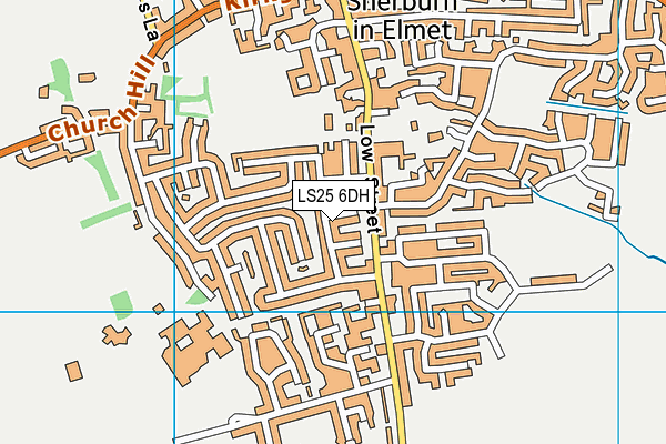 LS25 6DH map - OS VectorMap District (Ordnance Survey)