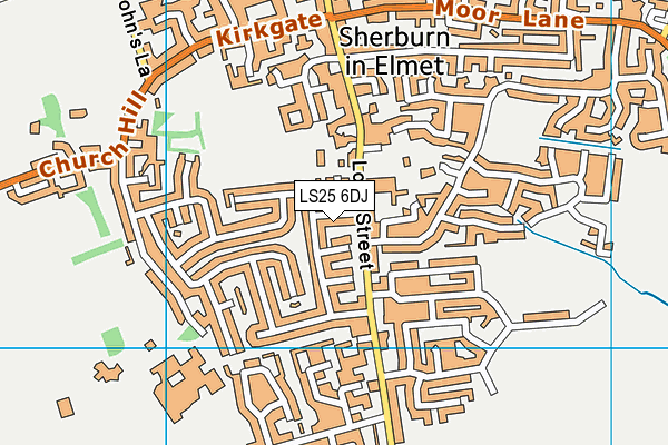 LS25 6DJ map - OS VectorMap District (Ordnance Survey)