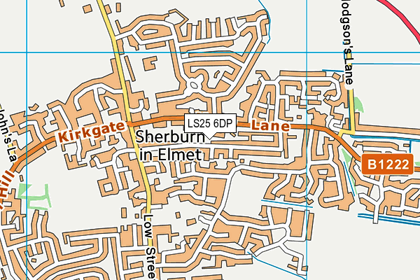 LS25 6DP map - OS VectorMap District (Ordnance Survey)