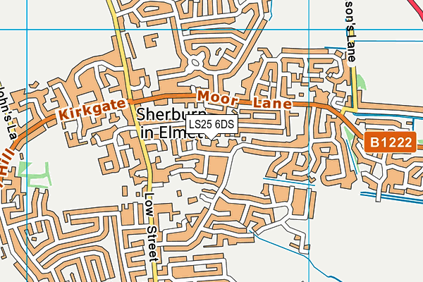 LS25 6DS map - OS VectorMap District (Ordnance Survey)