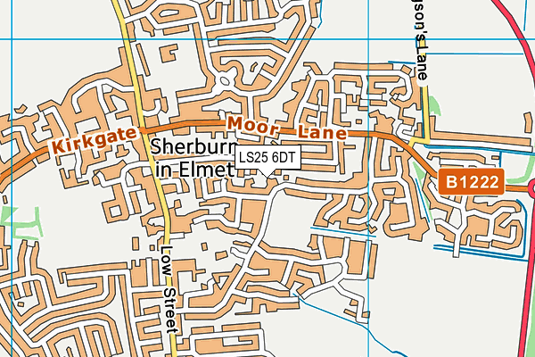 LS25 6DT map - OS VectorMap District (Ordnance Survey)