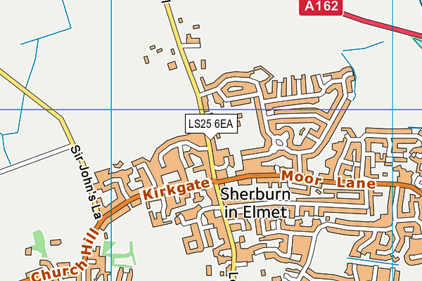 Sherburn White Rose Sports Club map (LS25 6EA) - OS VectorMap District (Ordnance Survey)