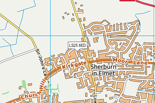 LS25 6ED map - OS VectorMap District (Ordnance Survey)