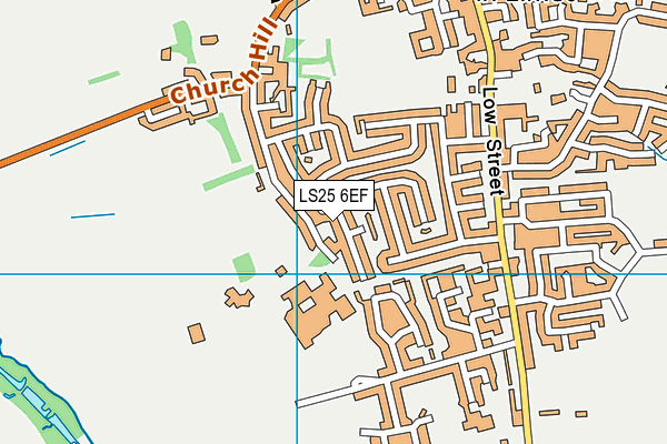 LS25 6EF map - OS VectorMap District (Ordnance Survey)