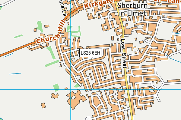 LS25 6EH map - OS VectorMap District (Ordnance Survey)