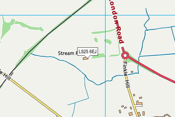 LS25 6EJ map - OS VectorMap District (Ordnance Survey)