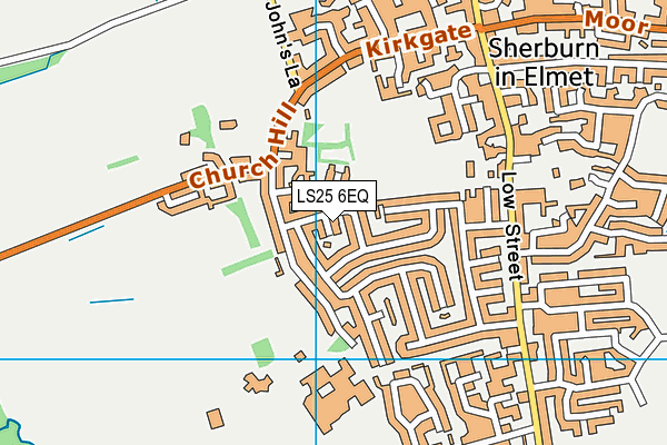 LS25 6EQ map - OS VectorMap District (Ordnance Survey)
