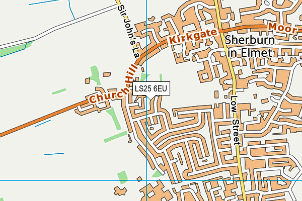 LS25 6EU map - OS VectorMap District (Ordnance Survey)