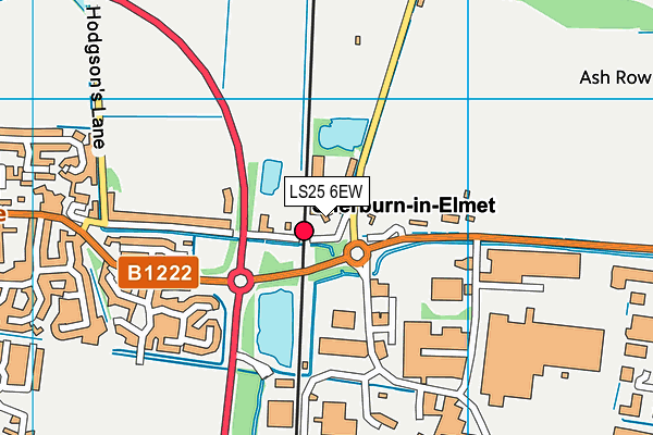 LS25 6EW map - OS VectorMap District (Ordnance Survey)