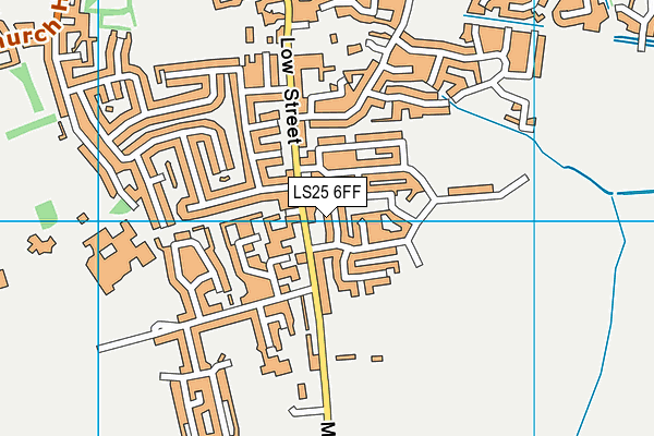 LS25 6FF map - OS VectorMap District (Ordnance Survey)